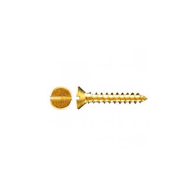 brass slot flat screw #10 - 1"