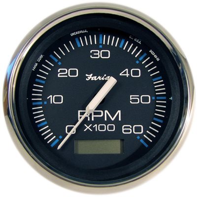 tachymètre / compte-heures sériechesapeake ss noir 6000 rpm