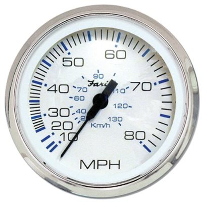 indicateur de vitesse 10-80 mph série chesapeake ss blanc