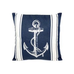 Cushion with Anchor (blue / white)