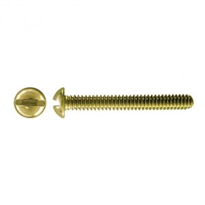 brass round bolt slotted #6 x 1½"