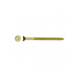 brass flat hd screw #8 x ¾" robertson