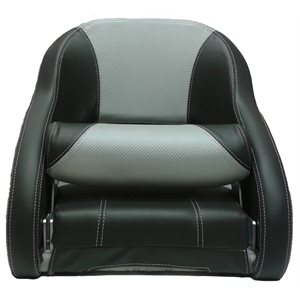 deluxe bolster style bucket seat charcoal / light grey