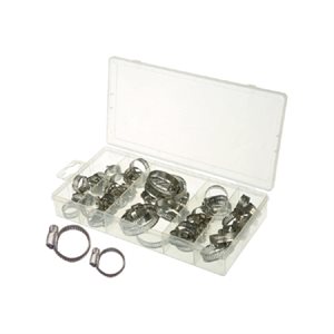 STAINLESS STEEL CLAMP ASSORTMENT - 40 pcs
