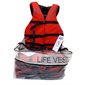 4 PACK OF ADULT PFD VEST RED WITH CLEAR BAG