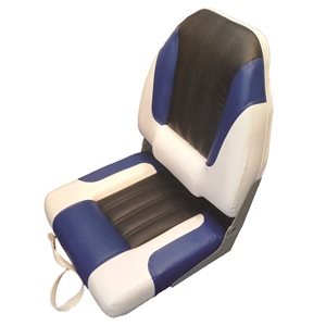 DELUXE FOLDING SEAT WHITE / BLUE / BLACK