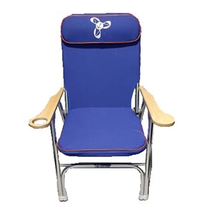 DELUXE FOLDING DECK CHAIR / ROYAL BLUE