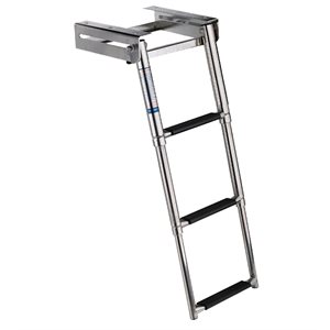 stainless steel 3 step telescopic ladder