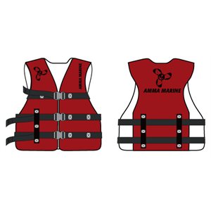 RED LIFE JACKETS FOR ADULTS