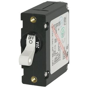 WHITE MAGNETIC CIRCUIT BREAKER - 20A