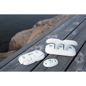 aluminum flip-up dock cleat, 6" white