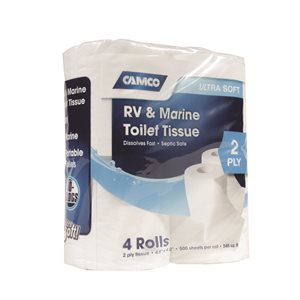 Premium Biodegradable 2 ply toilet tissue. 4 rolls