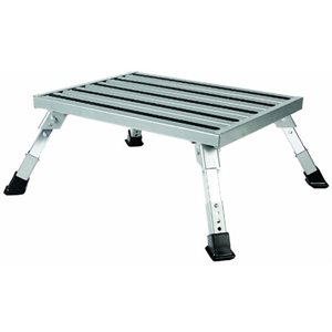 step stool, aluminum platform step, adjustable height