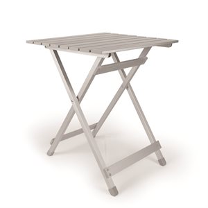 table, large side, fold-away, aluminum