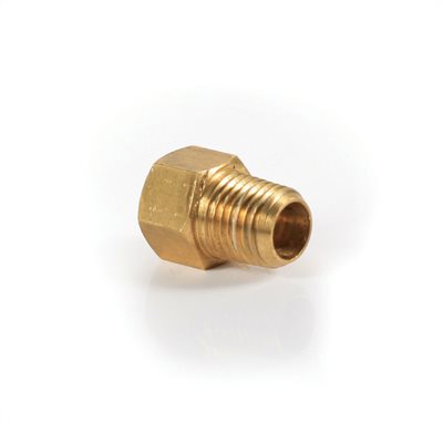 lp fitting, 1 / 4" male npt x 1 / 4" female inverted flare, clam