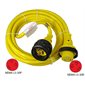 SHORE POWER EXTENSION CORD w / LED YELLOW  /  30A - 50'