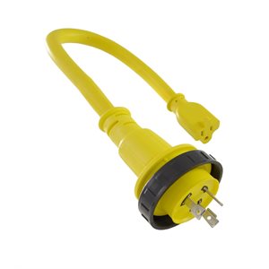 M30A to F 15A / 125V Pigtail Adapter cord