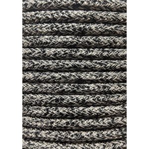DOUBLE BRAIDED POLYESTER ROPE 1 / 4" GREY / BLACK