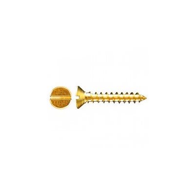 brass slot flat hd screw #14 x 1½"