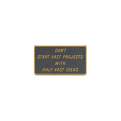 PLAQUE "VAST PROJECTS"