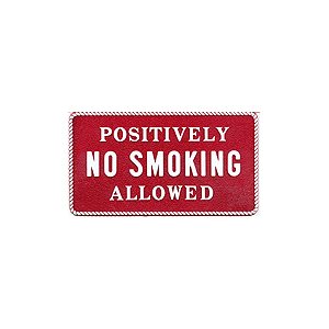 FUN PLATE "NO SMOKING" (RED)