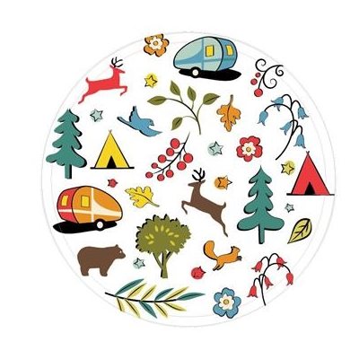 10'' INTO THE WOODS PAPER PLATE - PK 24