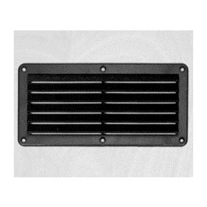 grille de ventilation de surface noire en abs 10 1 / 8” long