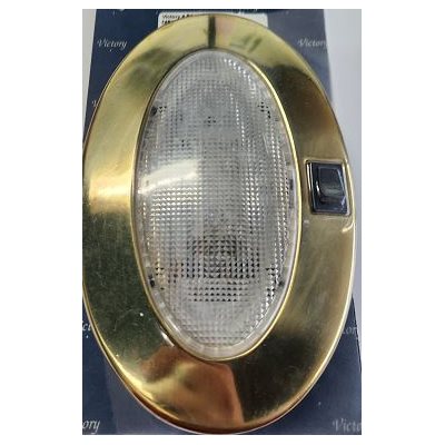 cabin light oval brass 12v (nla)