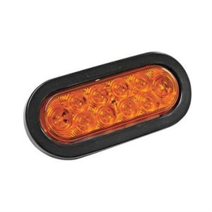 led 6" oval sealed turn kit amber(included light, grommet,pig)