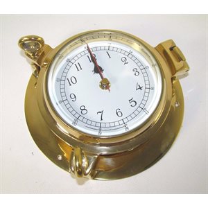 porthole clock 4" brass