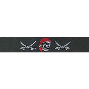 black skull ribbon belt - 42